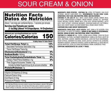 Pringles Sour Cream & Onion Potato Crisps Chips - Party Stack