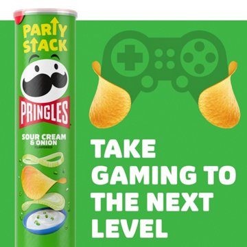 Pringles Sour Cream & Onion Potato Crisps Chips - Party Stack