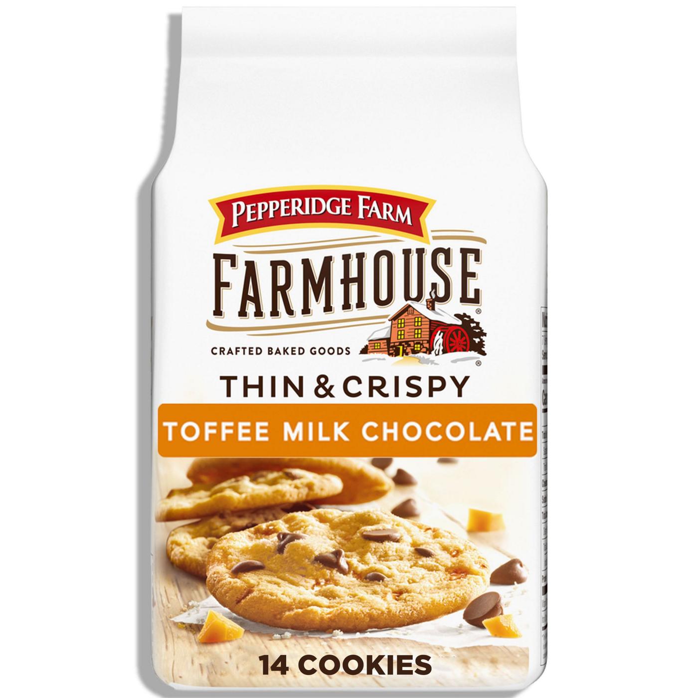 Pepperidge Farm Farmhouse Thin & Crispy Toffee Milk Chocolate Cookies; image 1 of 9