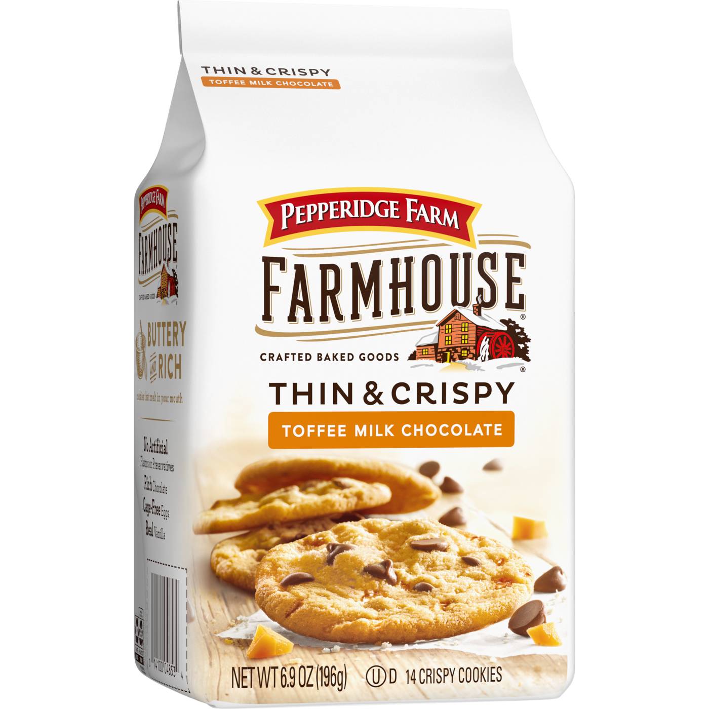 Pepperidge Farm Farmhouse Thin & Crispy Toffee Milk Chocolate Cookies; image 4 of 9