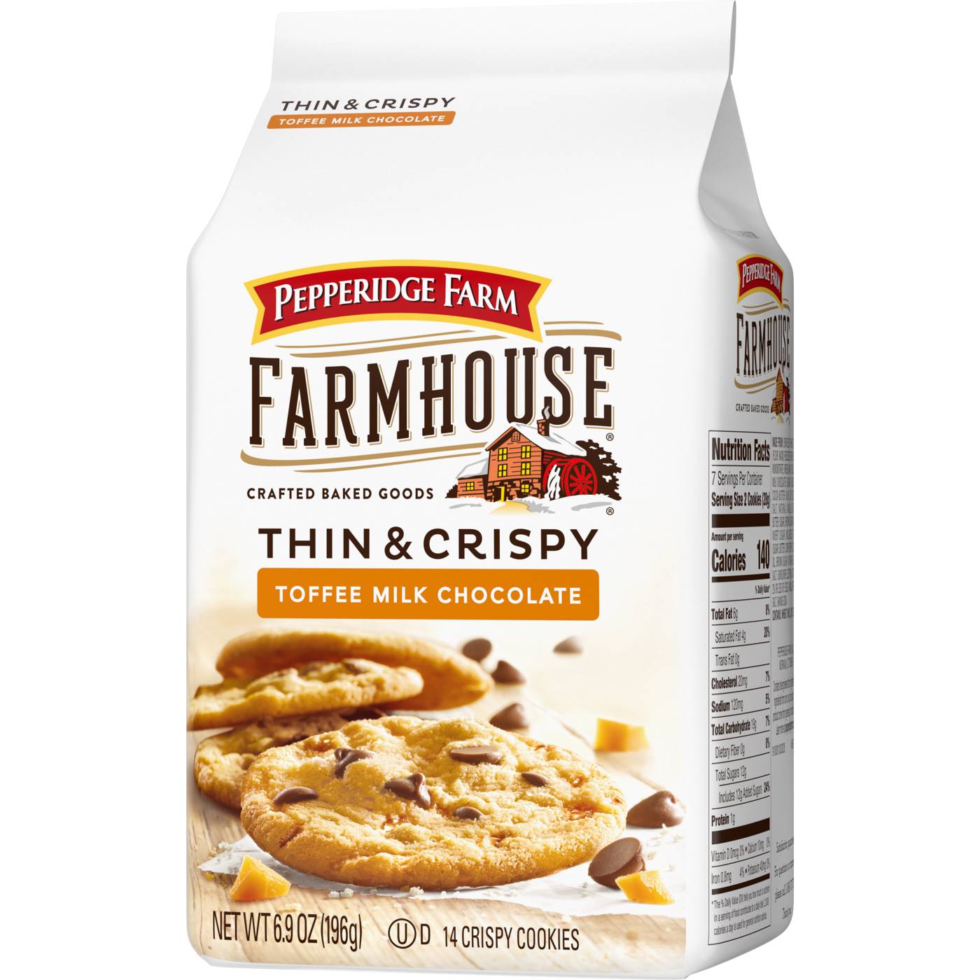 Pepperidge Farm Farmhouse Thin & Crispy Toffee Milk Chocolate Cookies; image 8 of 9