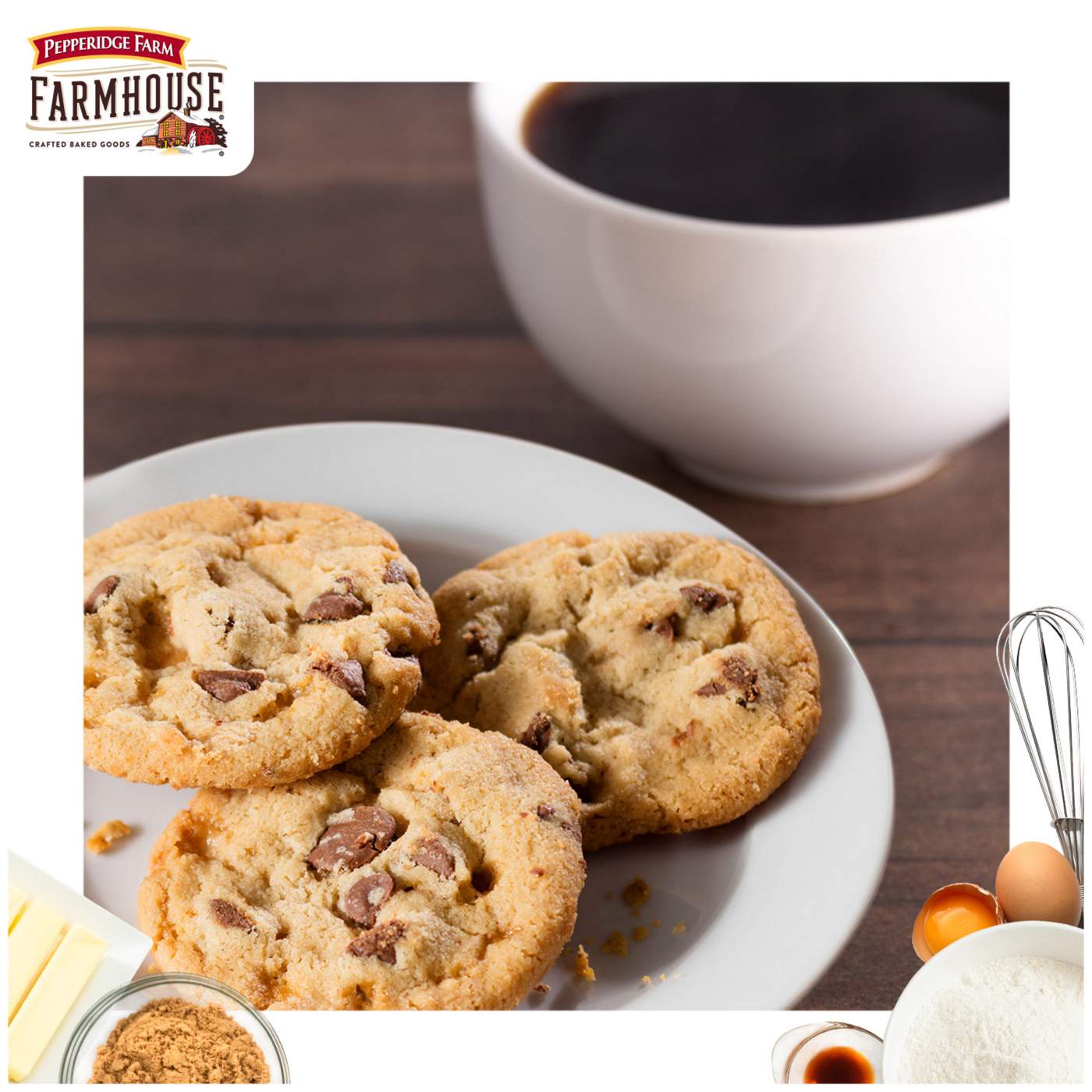 Pepperidge Farm Farmhouse Thin & Crispy Toffee Milk Chocolate Cookies; image 9 of 9