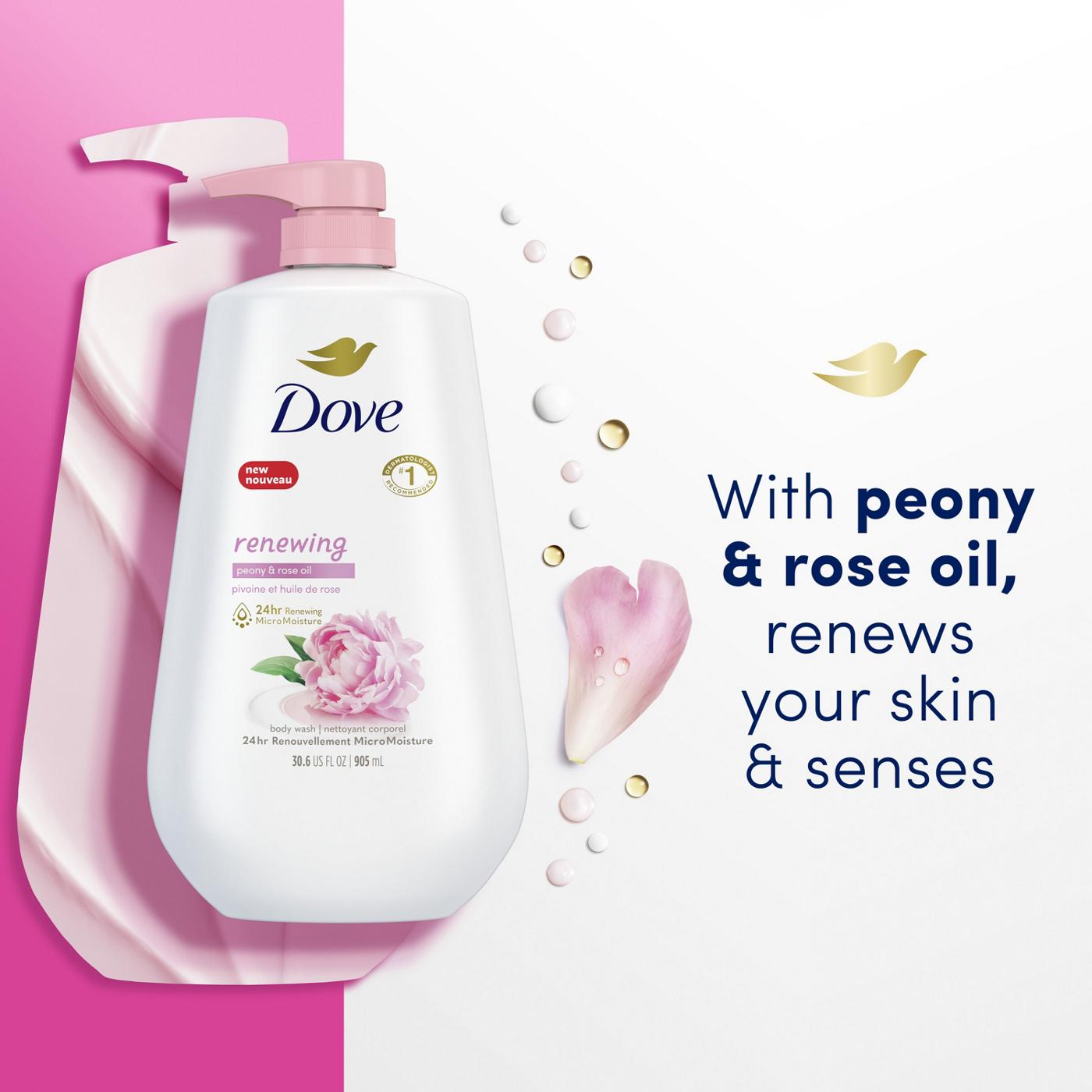 Dove Renewing Body Wash with Pump - Peony & Rose Oil; image 4 of 8