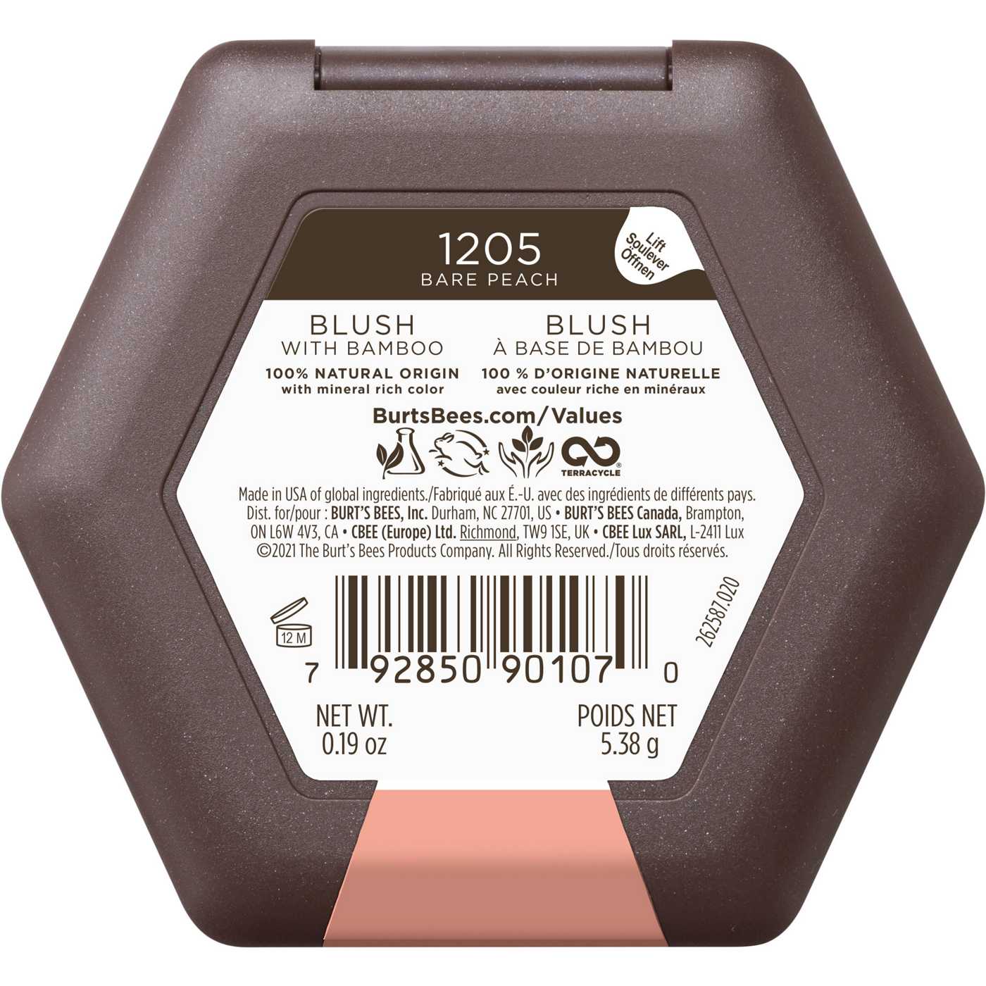 Burt's Bees Blush Bare Peach 1205; image 5 of 6