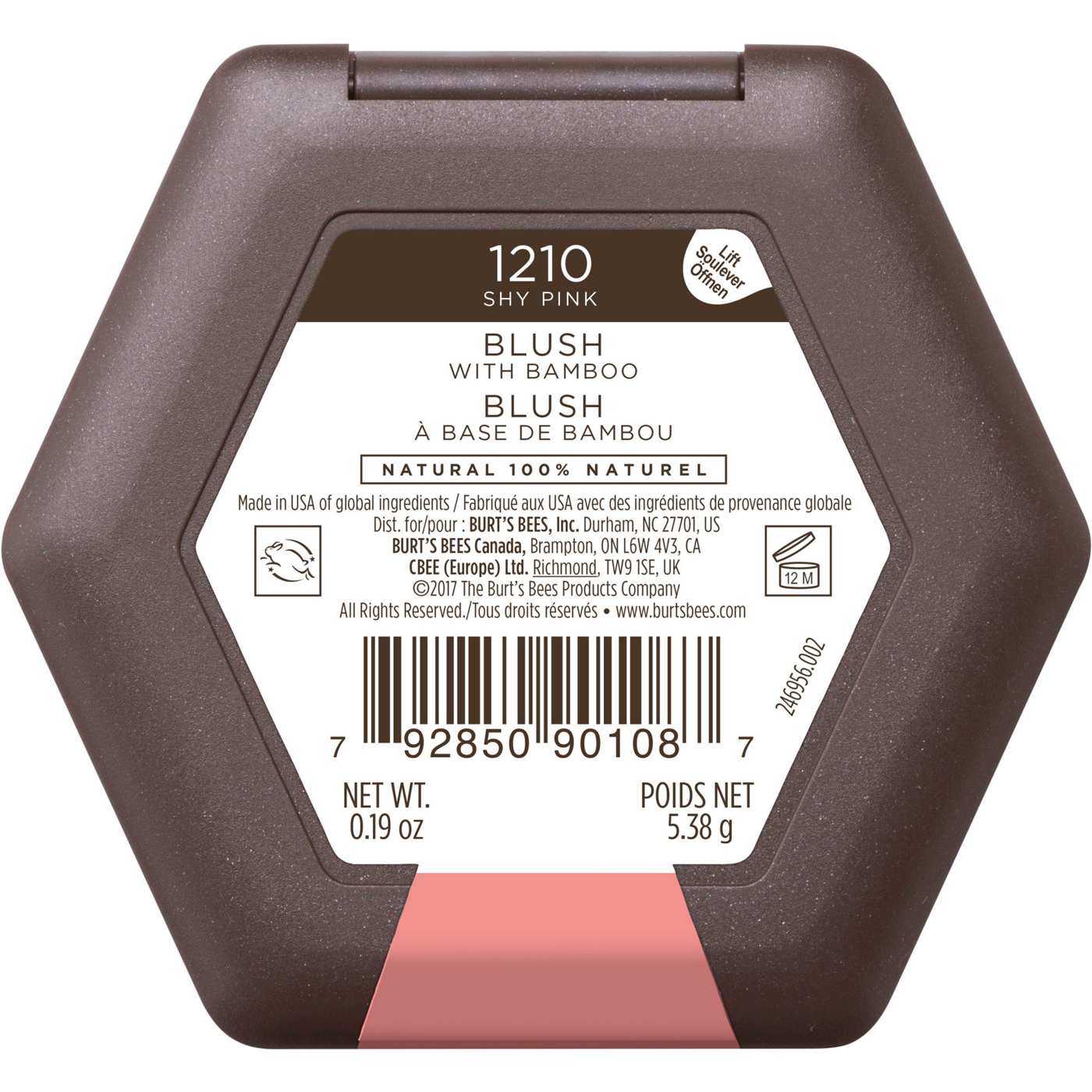 Burt's Bees 100% Natural Blush Shy Pink 1210; image 3 of 10