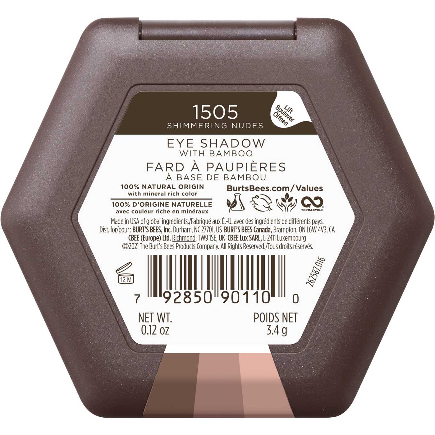 Burt's Bees Eye Shadow Trio Shimmering Nudes 1505; image 8 of 9