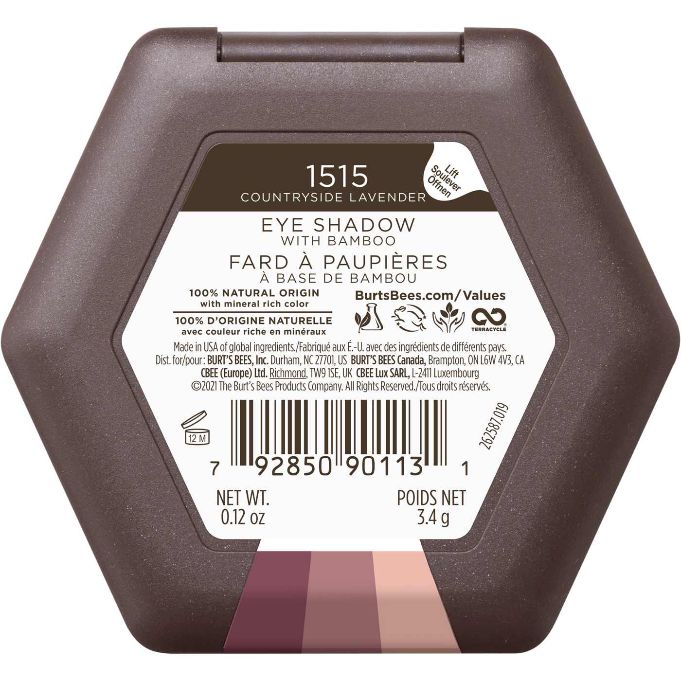 Burt's Bees Eye Shadow Trio Countryside Lavender 1515; image 7 of 8