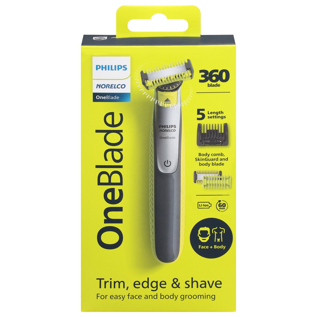 Identiteit Raar Port Norelco OneBlade 360 Face & Body Electric Trimmer - Shop Electric Shavers &  Trimmers at H-E-B