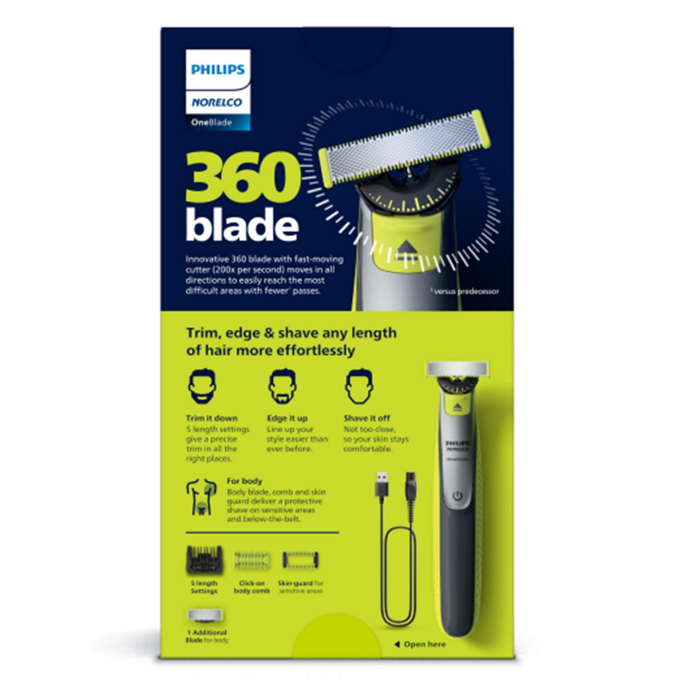 Philips Norelco OneBlade 360 Face & Body Electric Trimmer - Shop ...