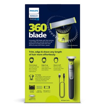 Philips Norelco OneBlade 360 Face & Body Electric Trimmer
