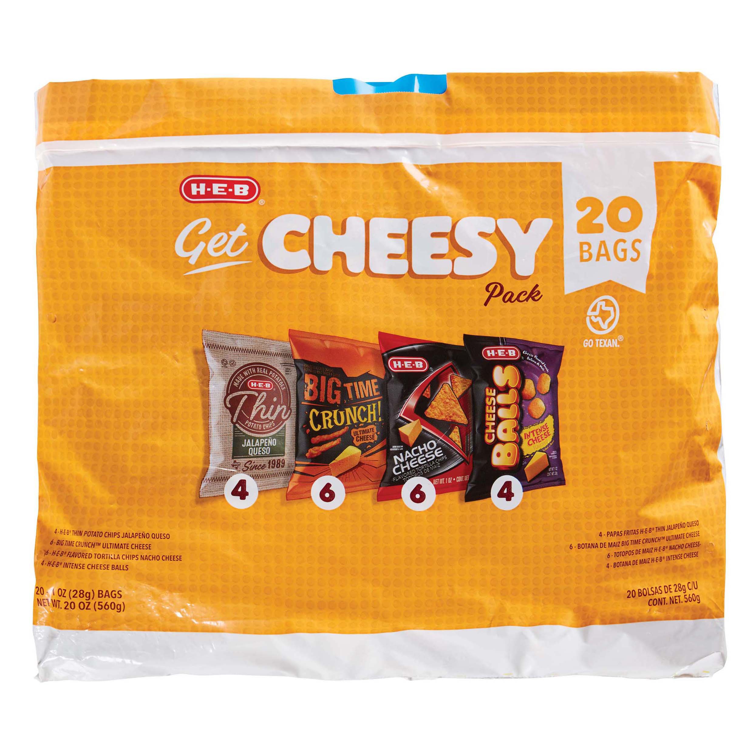 H-E-B Get Cheesy Variety Pack Chips - Shop Chips At H-E-B