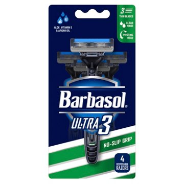 Barbasol Ultra 3 Disposable Razors, 4 ct