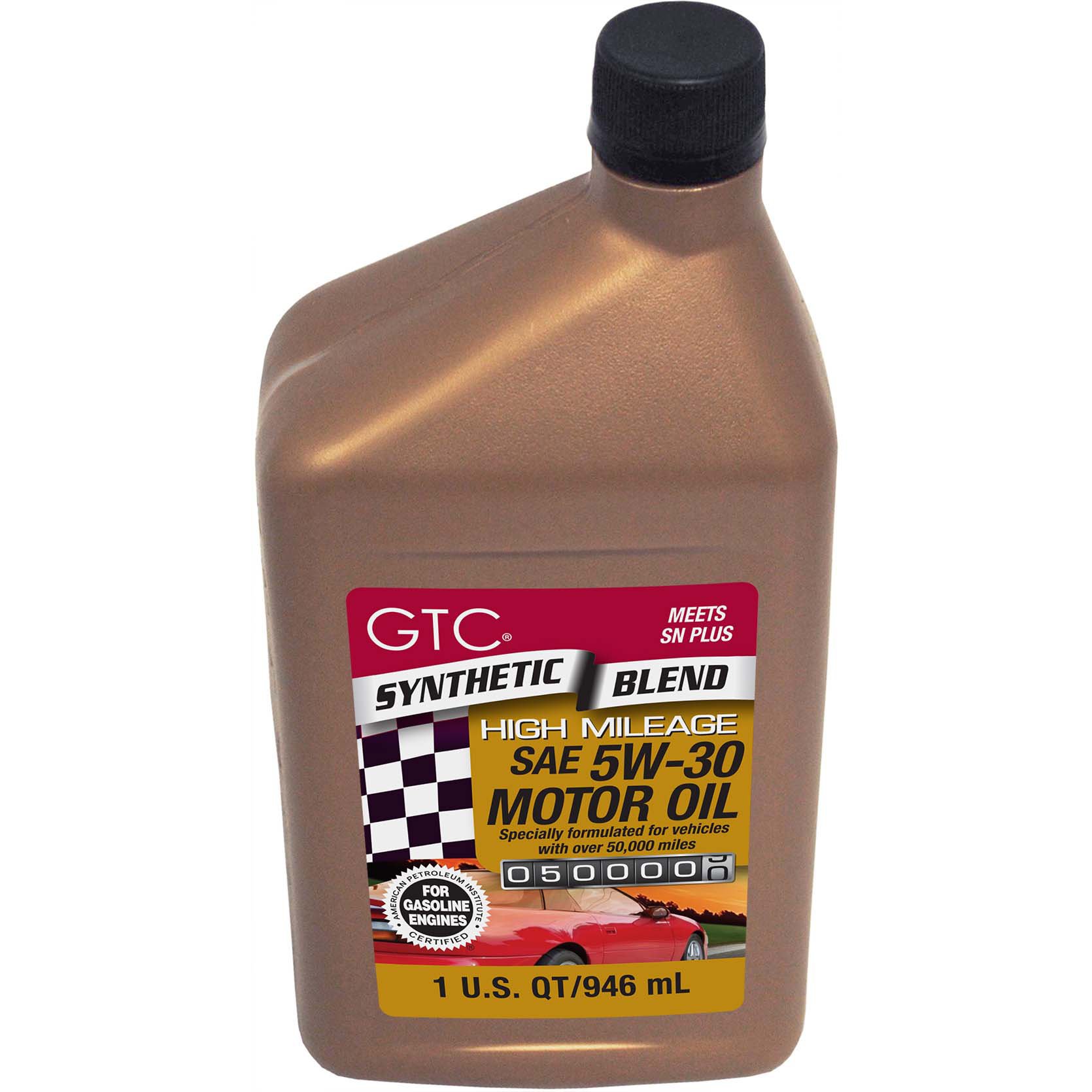 GTC Synthetic Blend High Mileage SAE 5W-30 Motor Oil Shop Motor Oil & Fluids