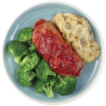 Meal Simple by H-E-B Homestyle Meatloaf, Mashed Potatoes & Broccoli, Avg. 1.0 lb