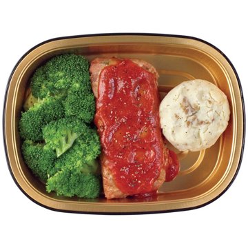 Meal Simple by H-E-B Homestyle Meatloaf, Mashed Potatoes & Broccoli, Avg. 1.0 lb