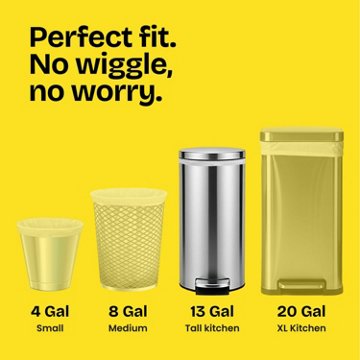 Glad ForceFlex Kitchen Drawstring Trash Bags, 13 Gallon - Febreze Gain, 80 ct