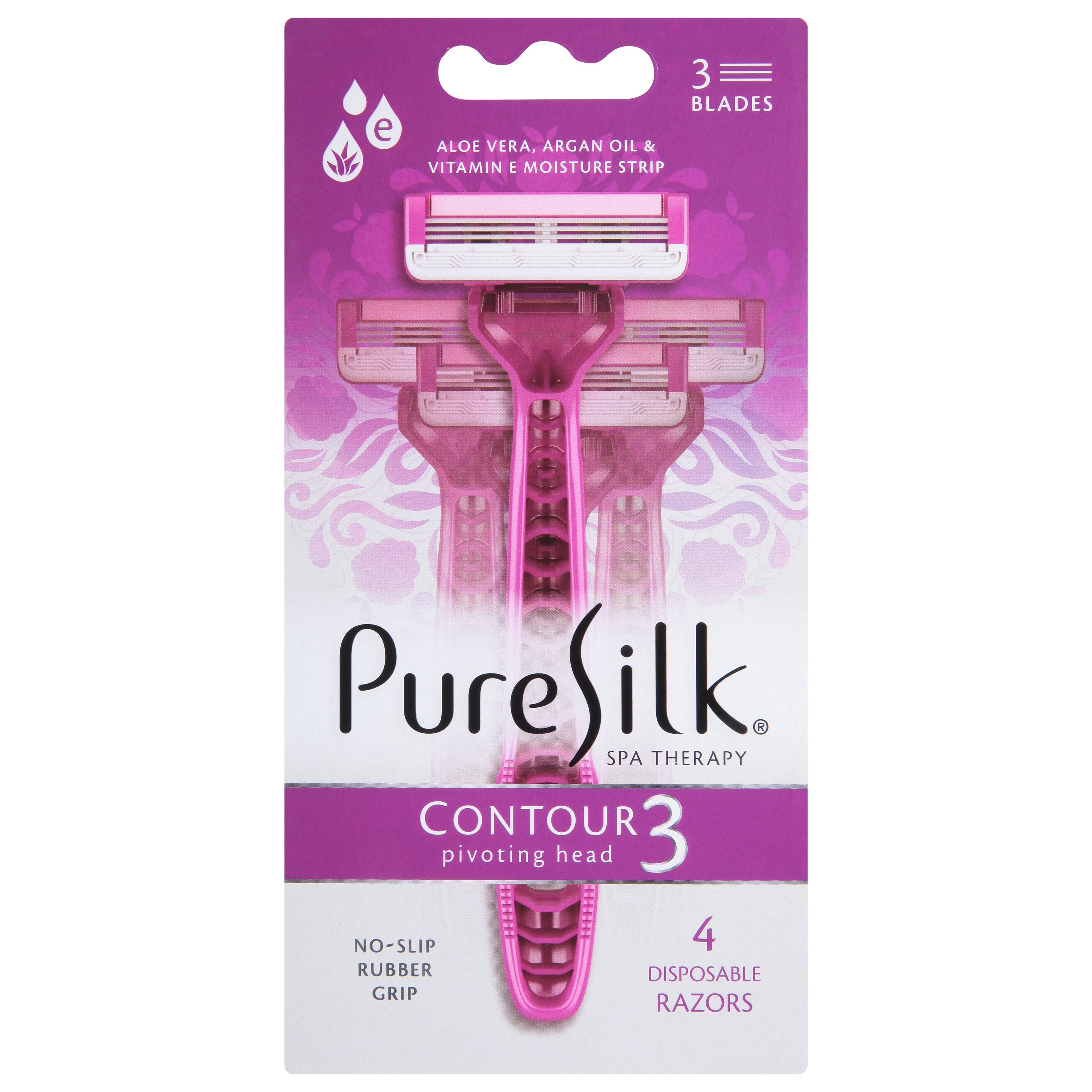 Pure Silk Contour 3 Disposable Razor Shop Razors & blades at HEB