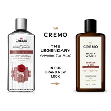 Cremo Body Wash - Bourbon & Oak, 16 oz