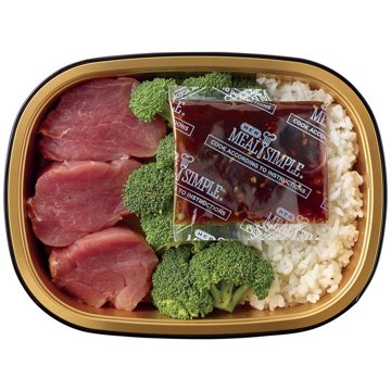 Meal Simple by H-E-B Ginger Soy Pork Tenderloin with Cilantro Rice & Broccoli