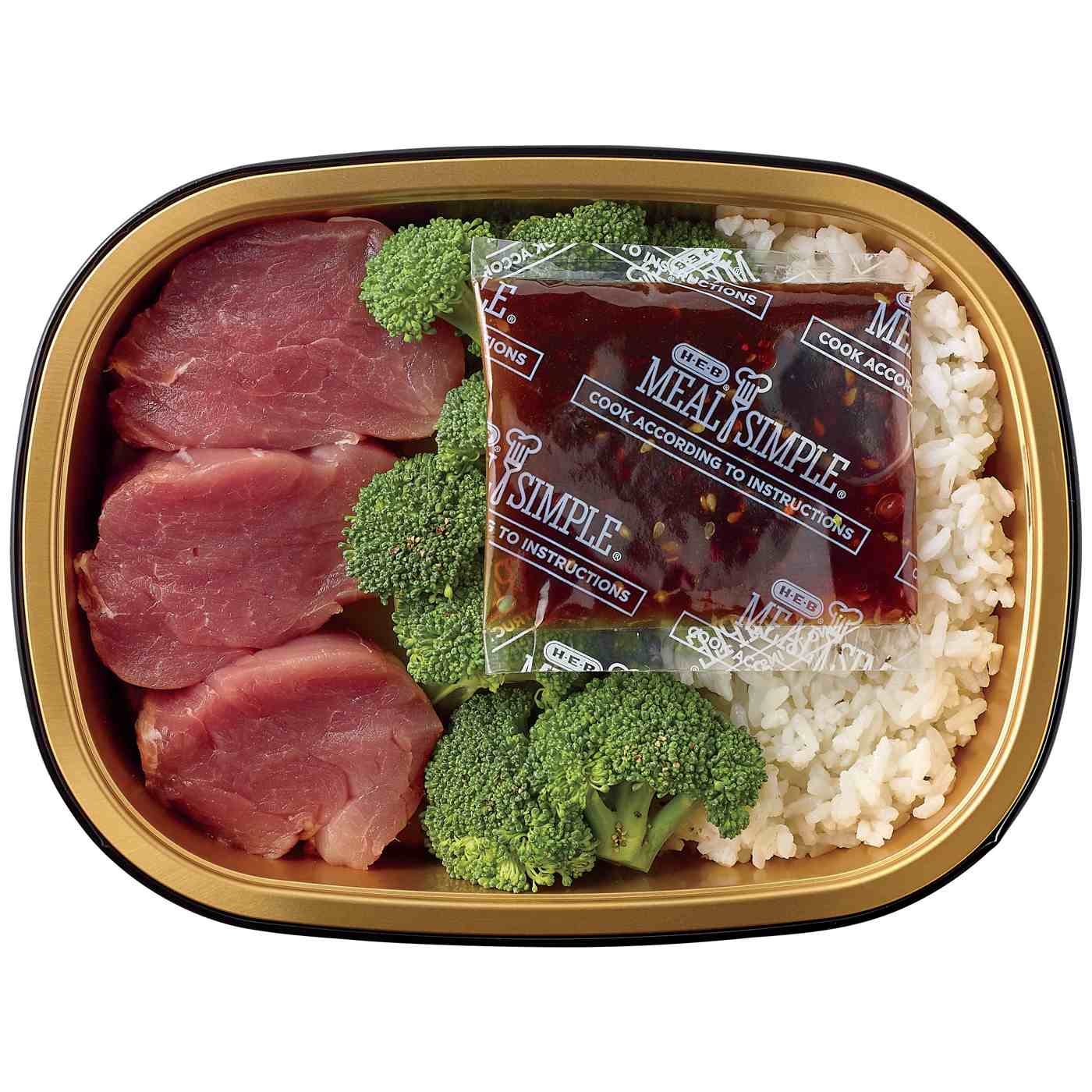 Meal Simple by H-E-B Ginger Soy Pork Tenderloin with Cilantro Rice & Broccoli; image 3 of 4