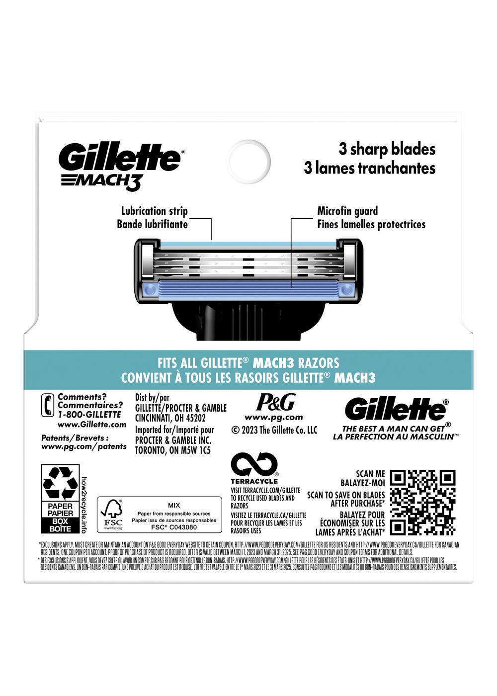 Gillette Mach3 Razor Blade Refills; image 4 of 11