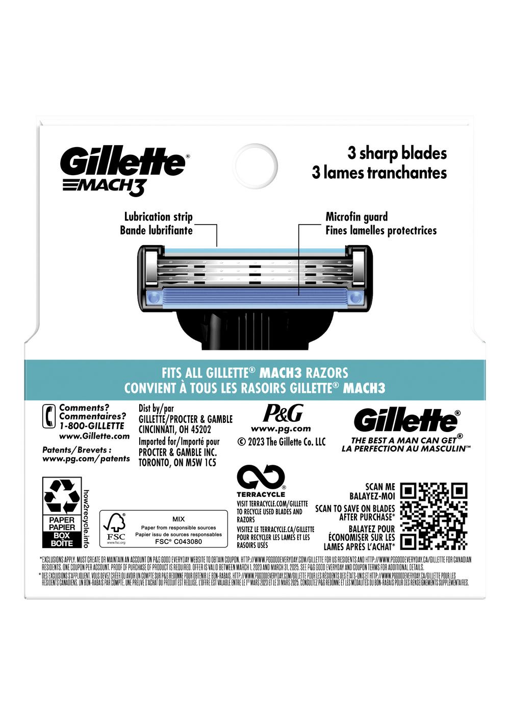 Gillette Mach3 Razor Blade Refills; image 6 of 11