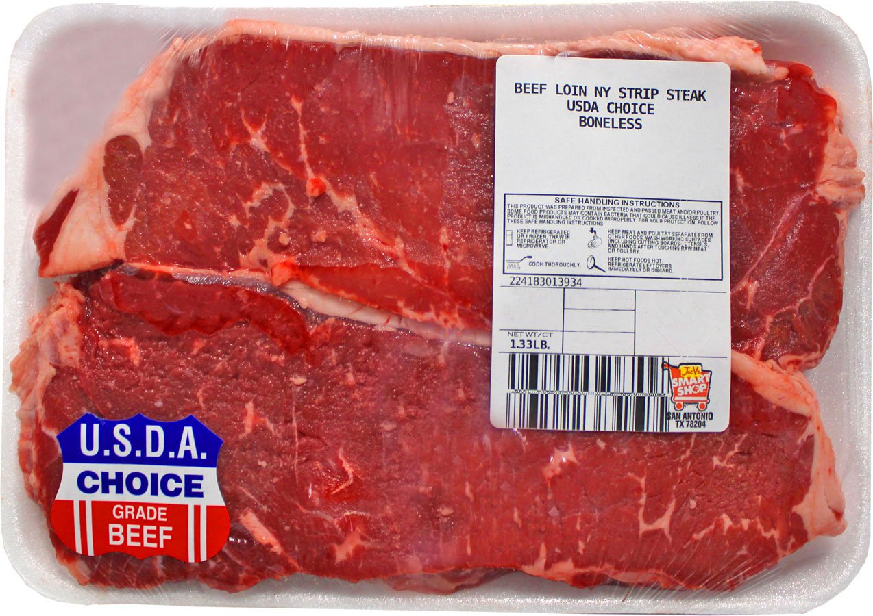 Joe Vs Boneless Beef Loin New York Strip Steak Usda Choice Shop At H E B 