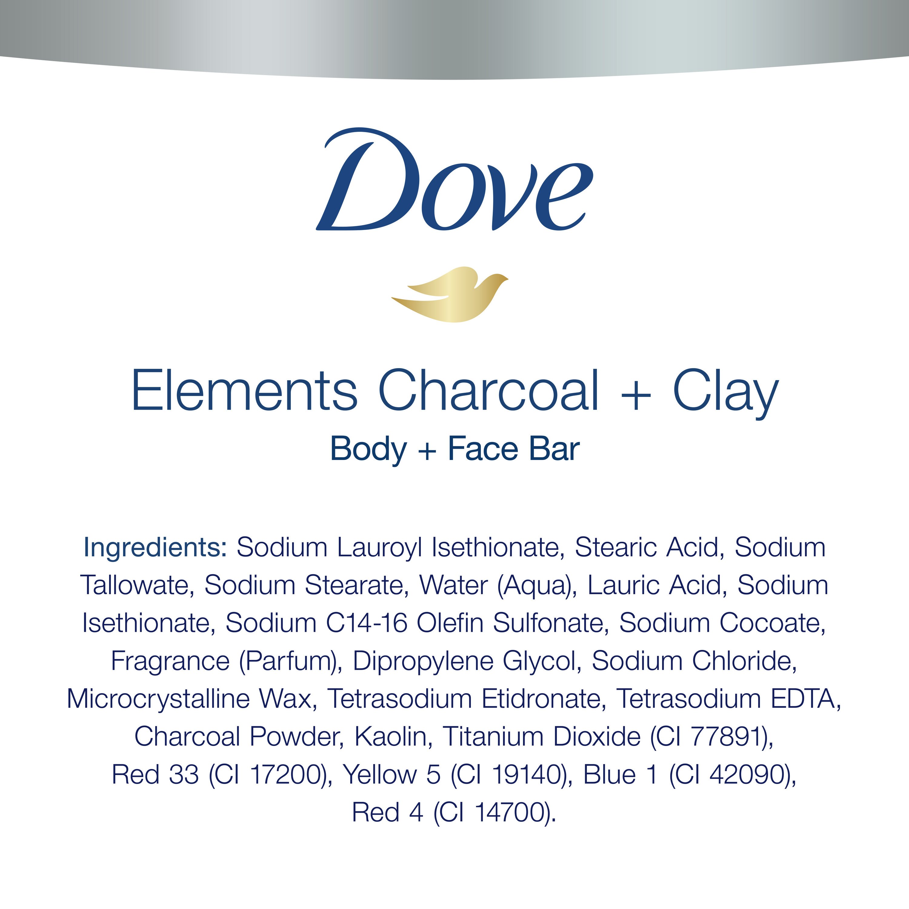 Dove Men+Care More Moisturizing Than Bar Soap Charcoal + Clay Body and Face  Bar Ingredients and Reviews