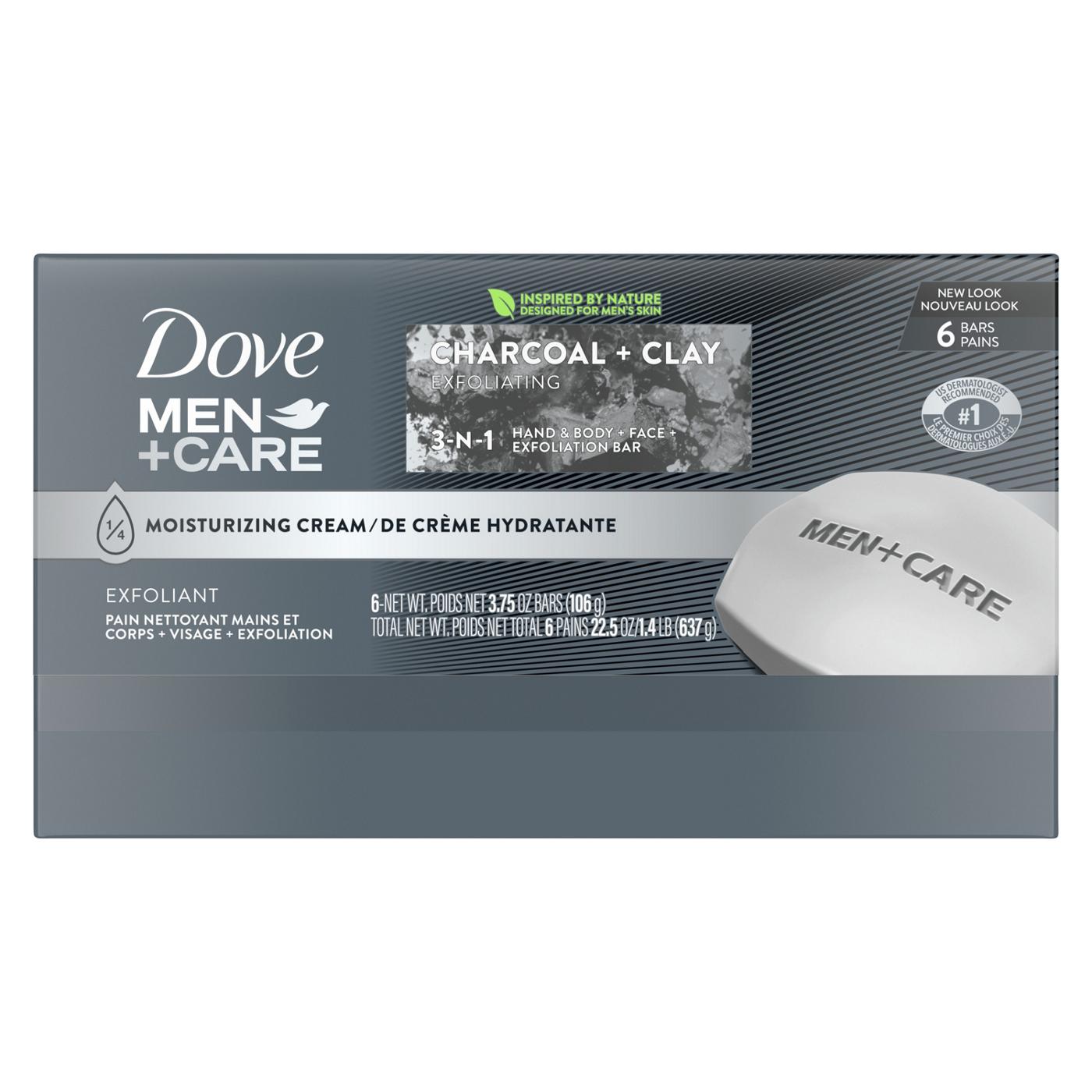 Dove Men+Care Care Body and Face Bar - Charcoal + Clay; image 4 of 5