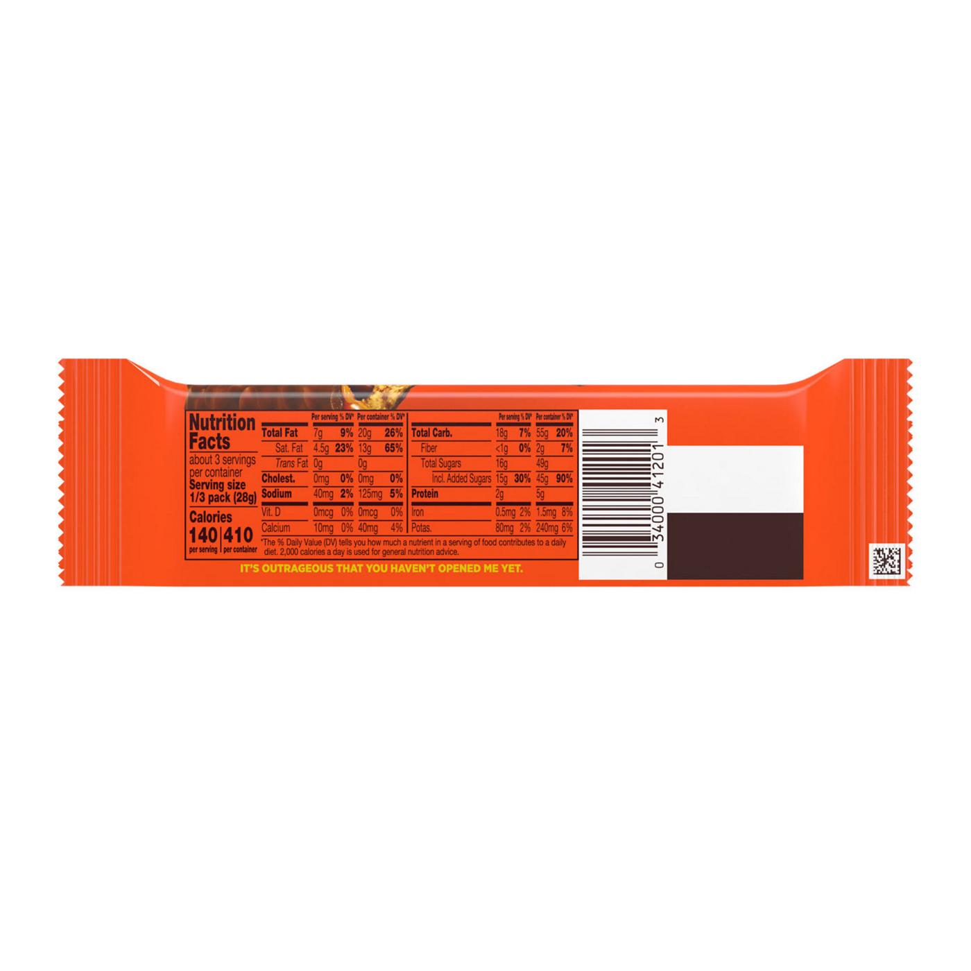 Reese's Outrageous! Milk Chocolate Peanut Butter Candy Bar - King Size; image 2 of 7
