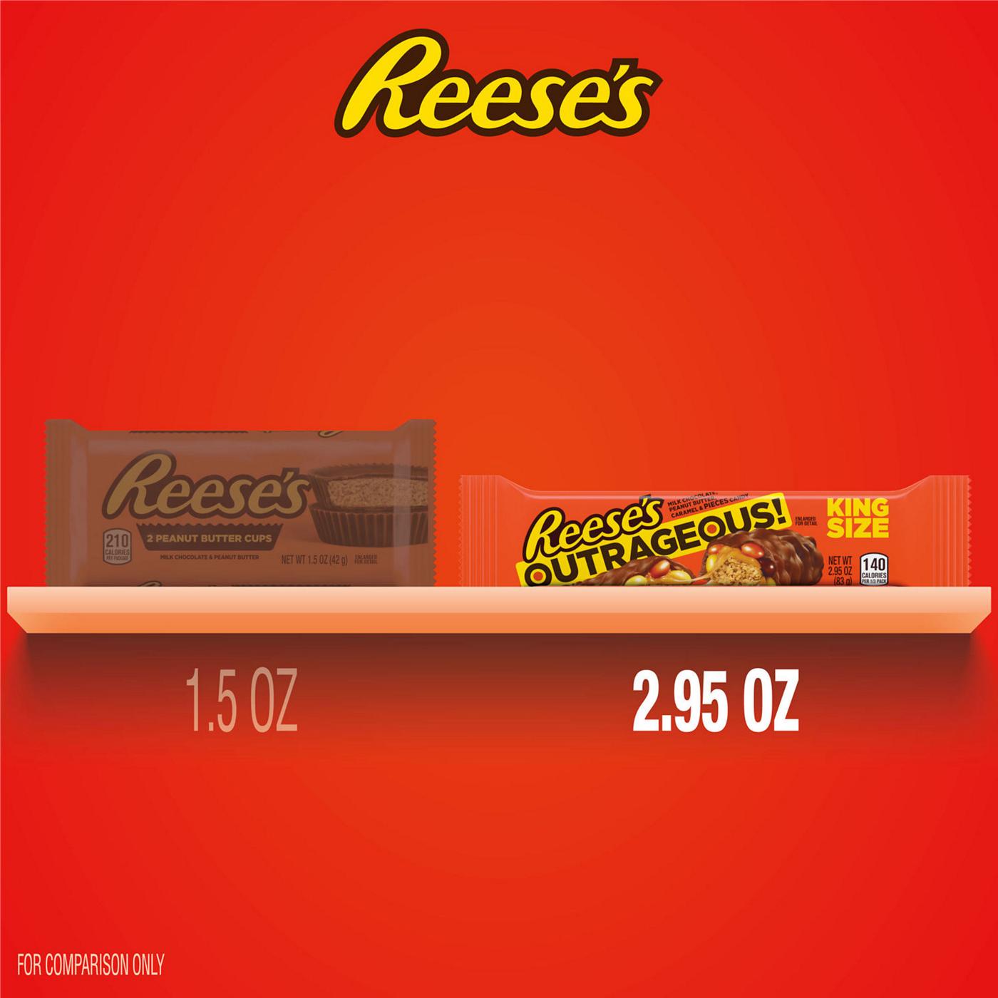 Reese's Outrageous! Milk Chocolate Peanut Butter Candy Bar - King Size; image 5 of 7