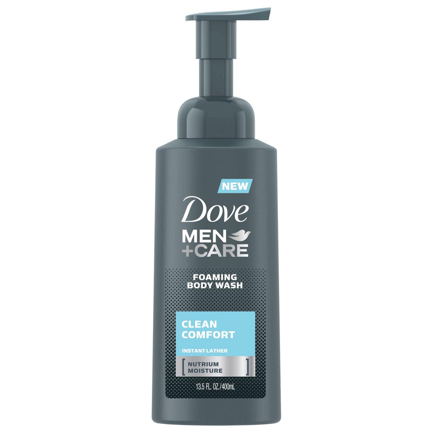 Dove Men+Care Clean Comfort Foaming Body Wash; image 1 of 4