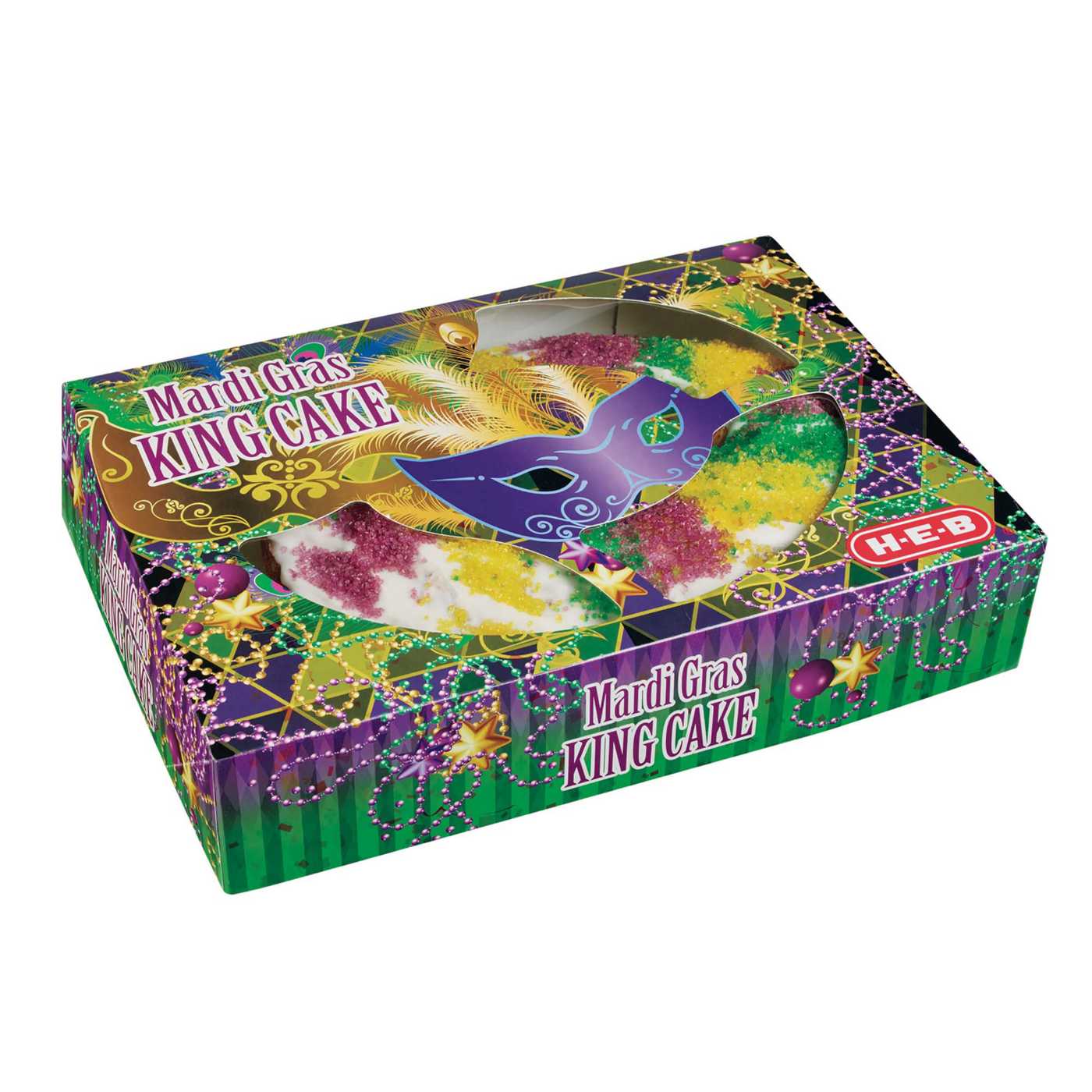 H-E-B Mardi Gras King Cake - Apple - Shop Standard cakes at H-E-B