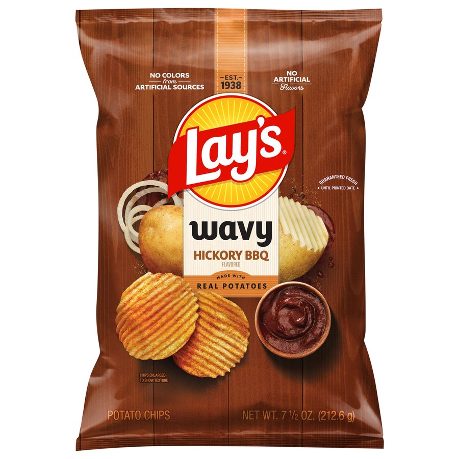 Lay's Wavy Hickory BBQ Potato Chips Shop Chips at HEB