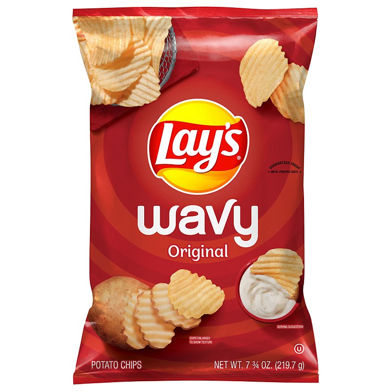 Lays Wavy Original Potato Chips Shop Snacks And Candy At H E B