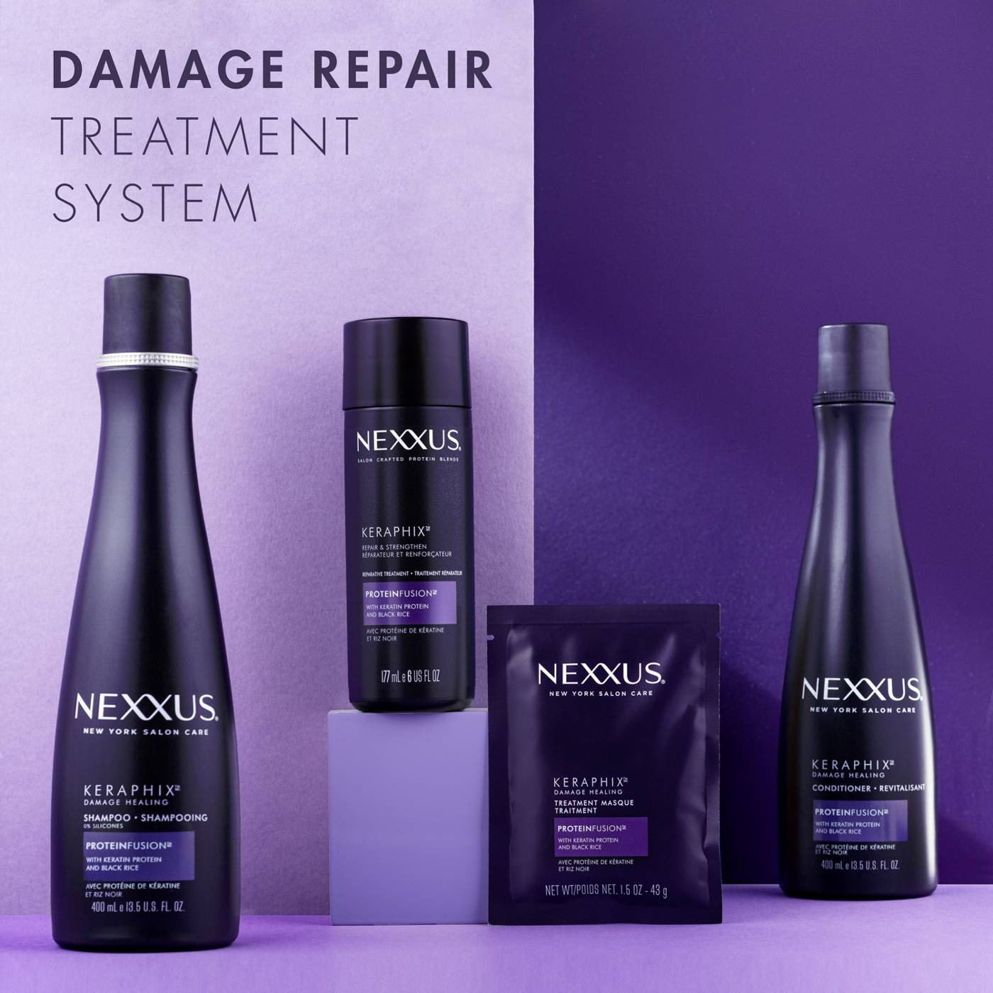 Nexxus Keraphix Damage Healing Shampoo; image 3 of 8