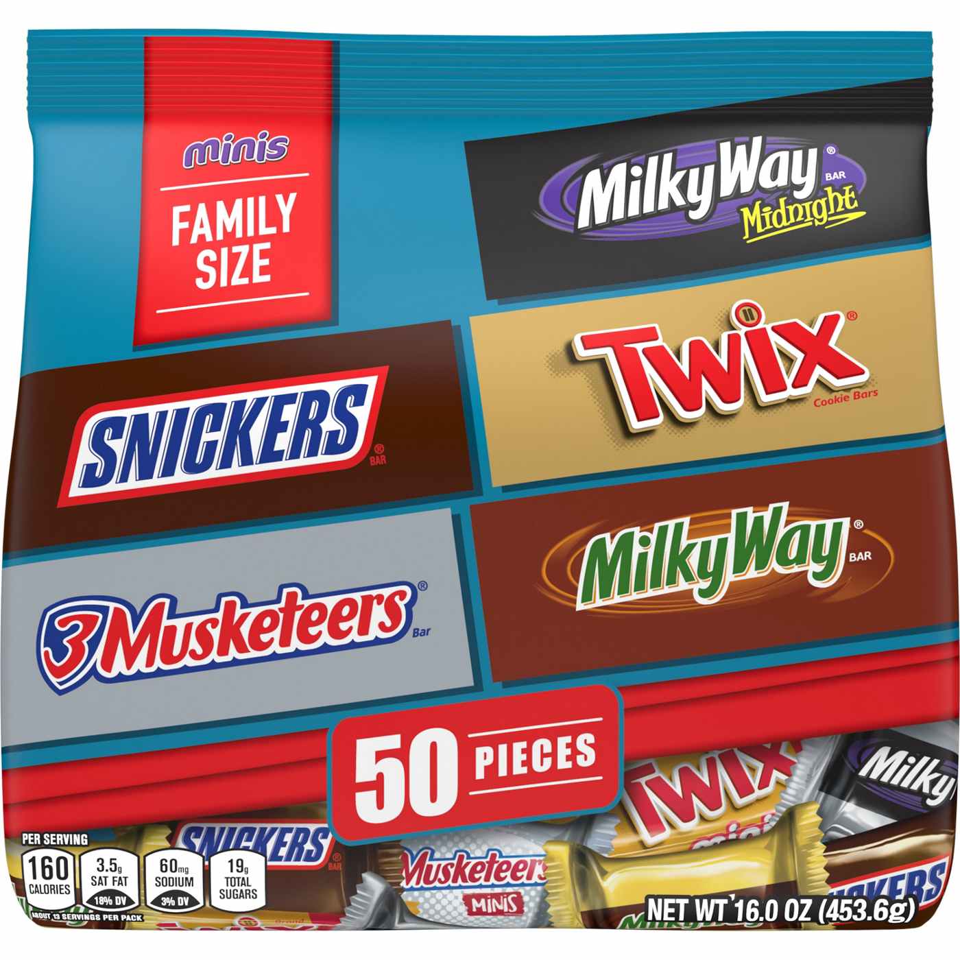 Snickers Minis Size Chocolate Candy Bars Family Size