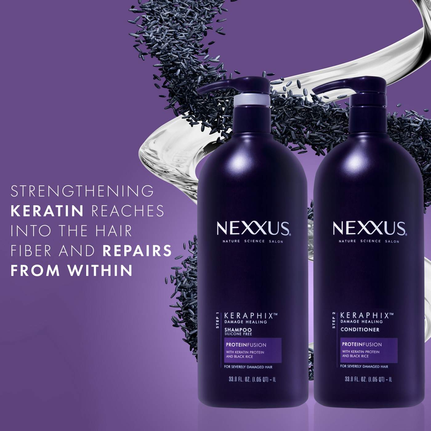 Nexxus Keraphix Damage Healing Shampoo; image 4 of 8