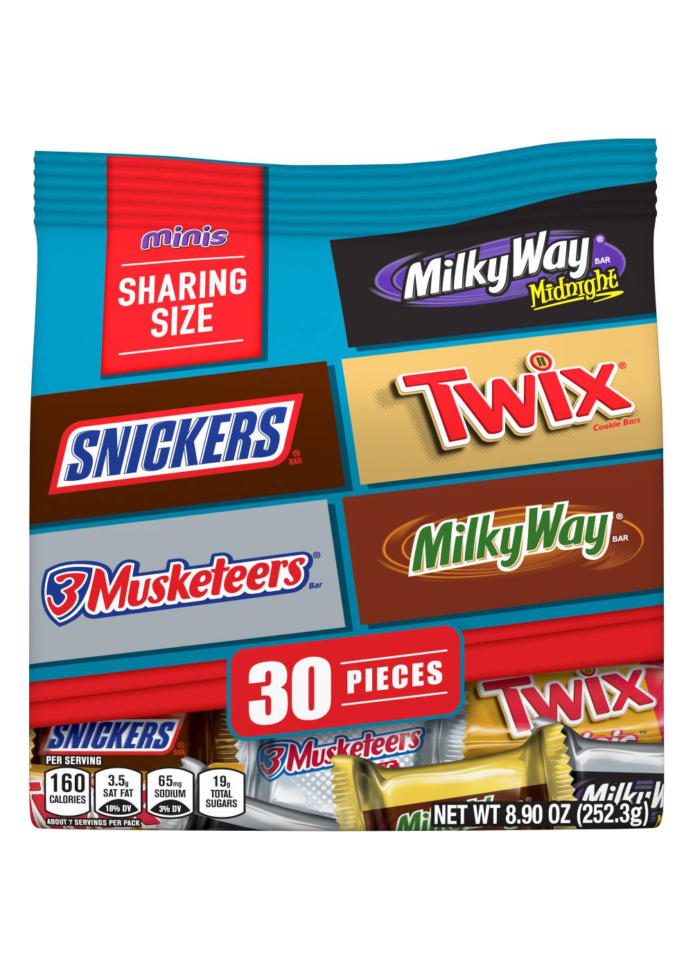 Snickers, Twix, Milky Way & 3 Musketeers Assorted Minis Chocolate Candy Bars - Sharing Size; image 1 of 7