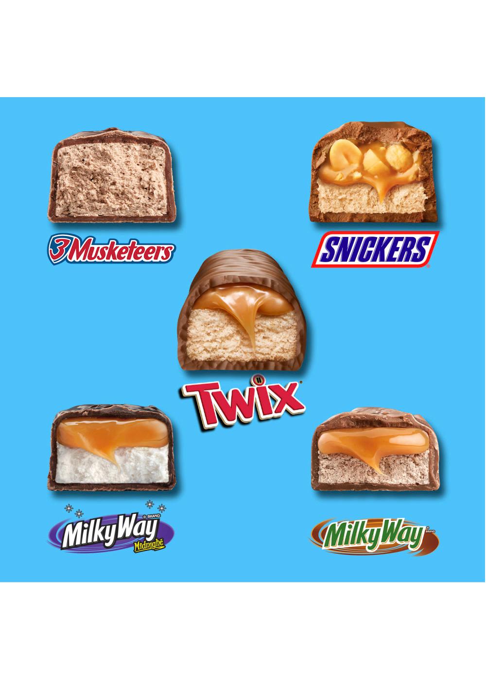 Snickers, Twix, Milky Way & 3 Musketeers Assorted Minis Chocolate Candy Bars - Sharing Size; image 5 of 7