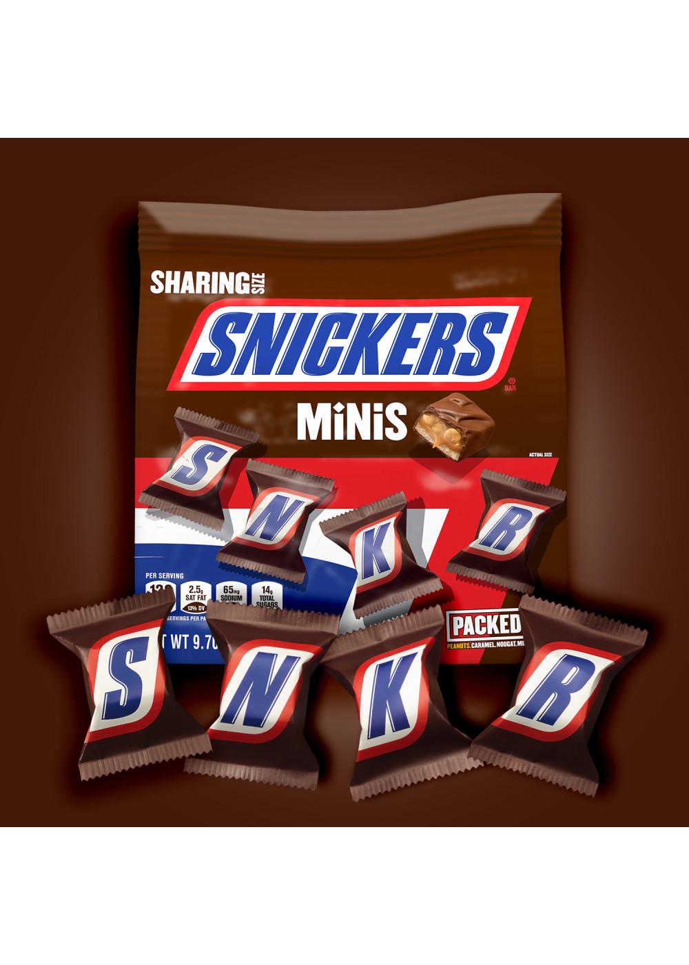 Snickers Minis Chocolate Candy Bars; image 2 of 8