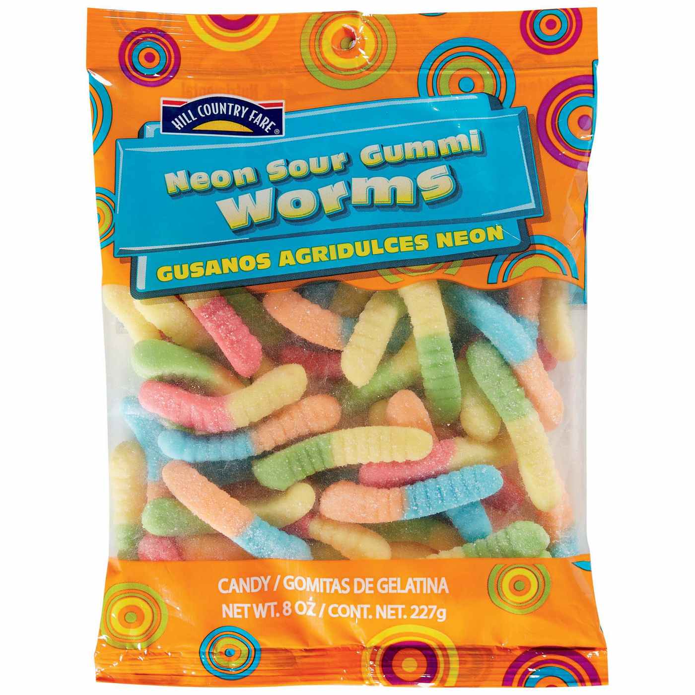 Hill Country Fare Neon Sour Gummi Worms - Shop Candy at H-E-B