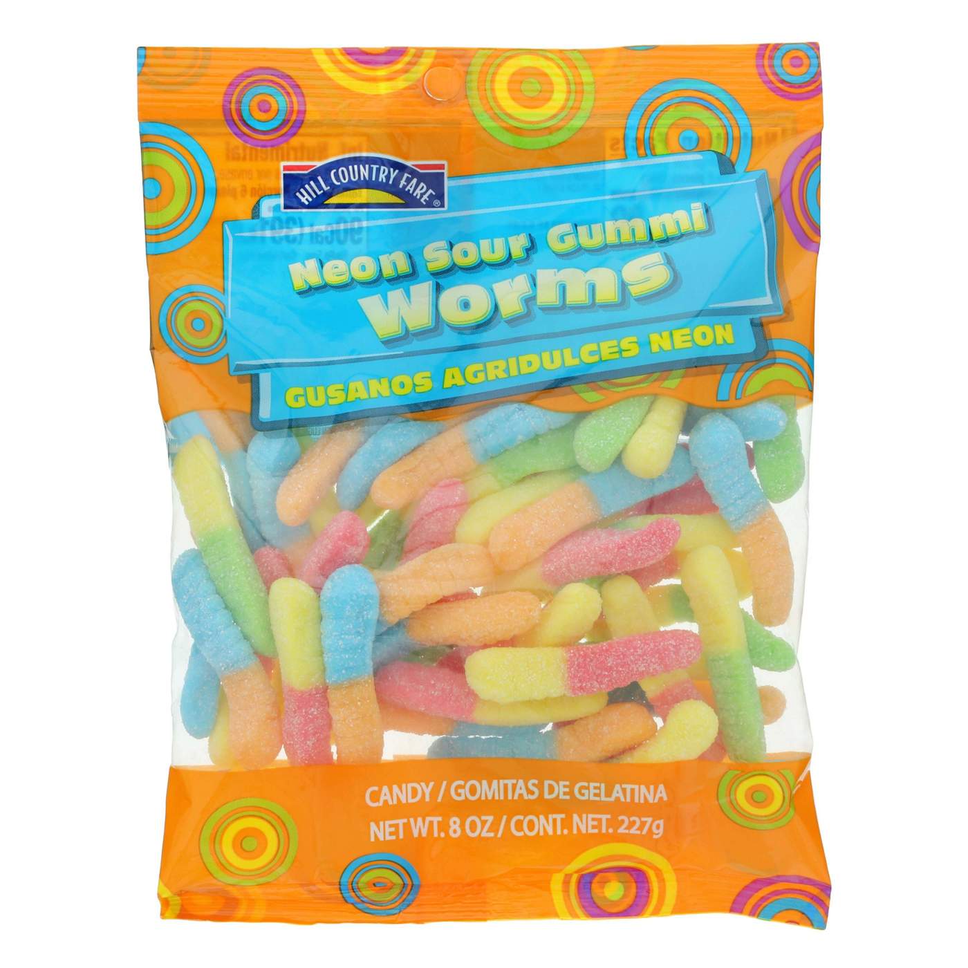 Hill Country Fare Neon Sour Gummi Worms - Shop Candy at H-E-B