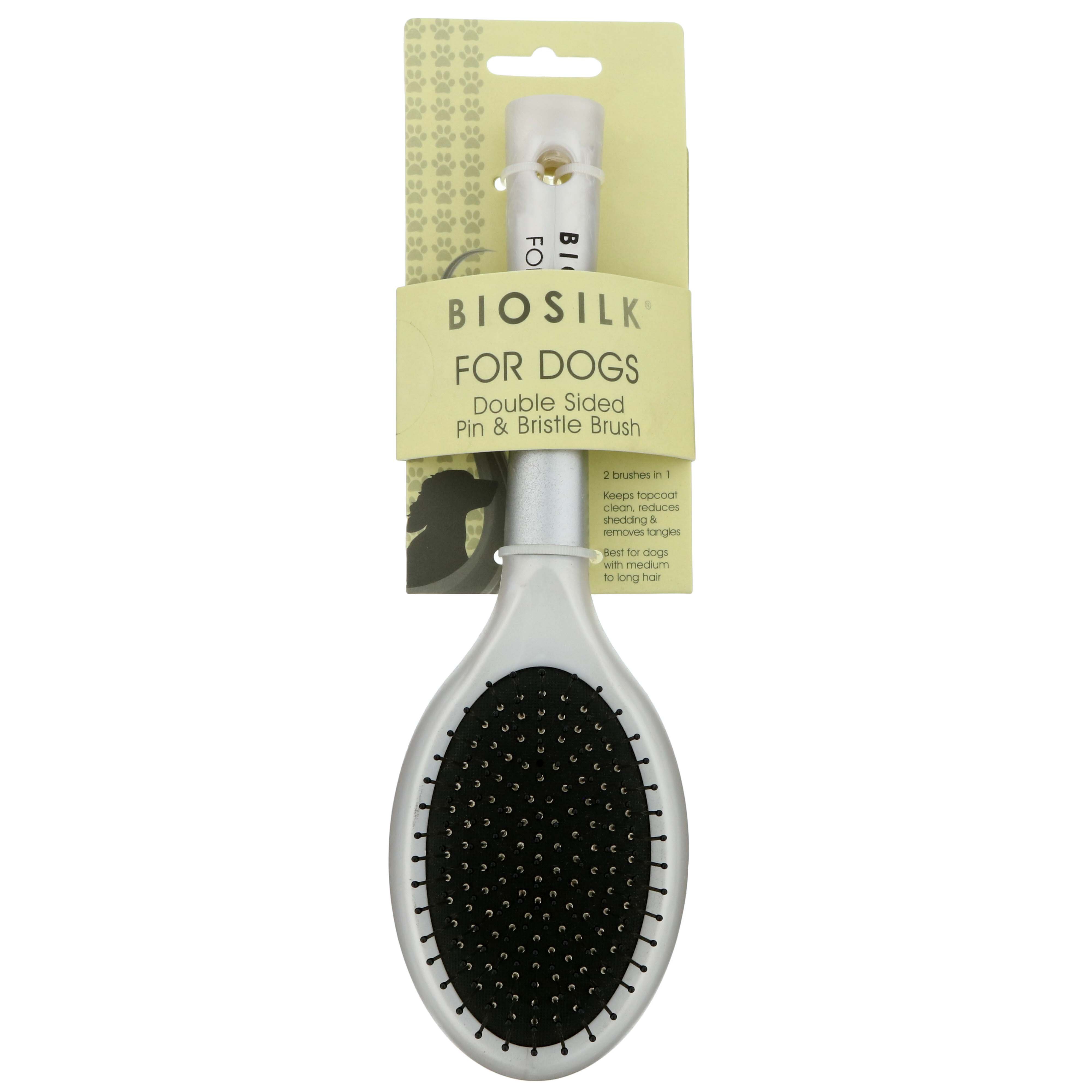 BioSilk Double Sided Pin & Bristle Brush for Dogs Shop Dogs at HEB