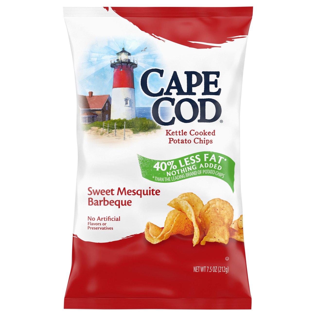 Cape Cod Kettle Cooked Reduced Fat Sweet Mesquite Barbecue Potato Chips Shop Chips At H E B