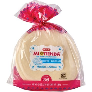 H-E-B Mi Tienda Ready to Cook Flour Tortillas, 36 ct