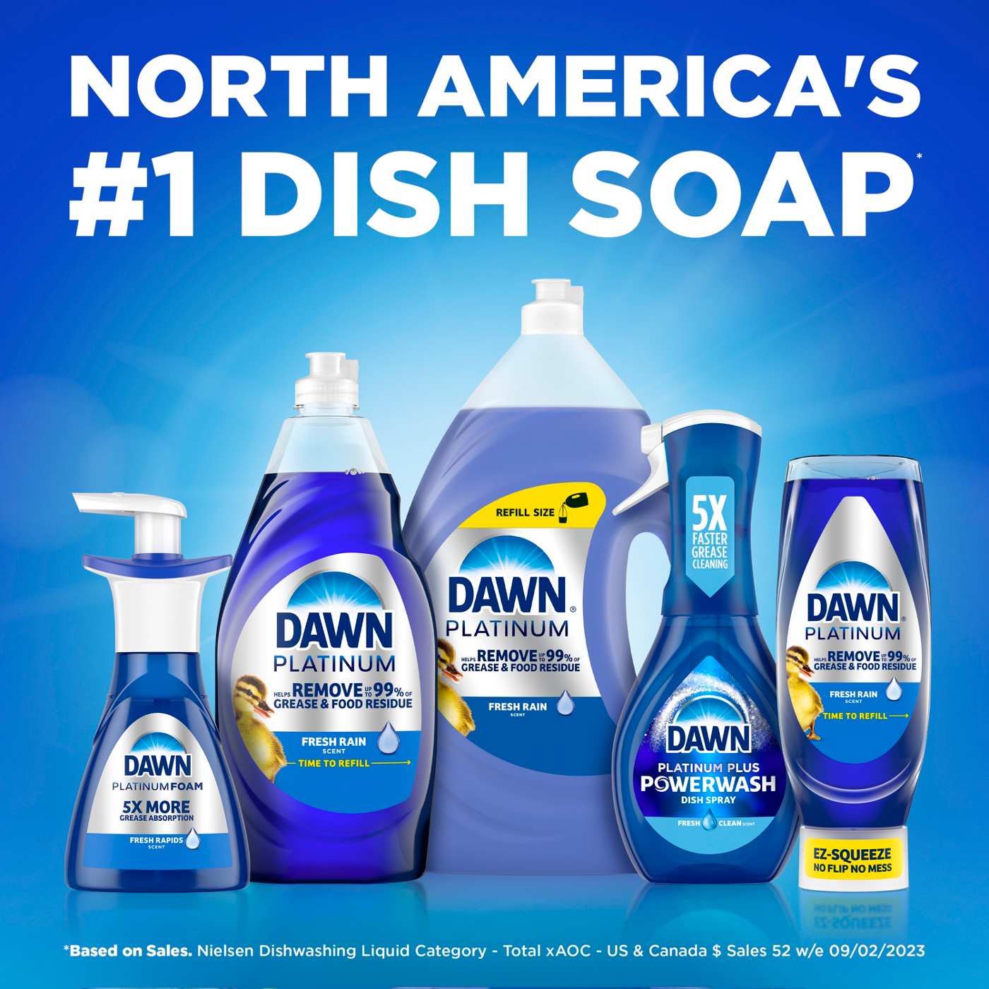 Dawn Platinum Refreshing Rain Liquid Dish Soap; image 7 of 10