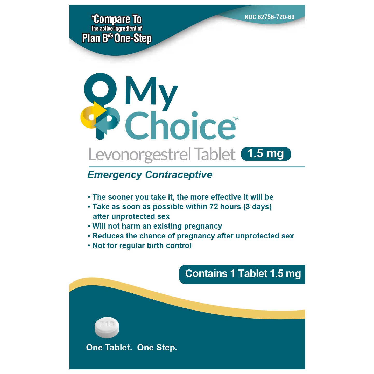 My Choice Emergency Contraceptive Levonorgestrel Tablet Shop Condoms Contraception At H E B