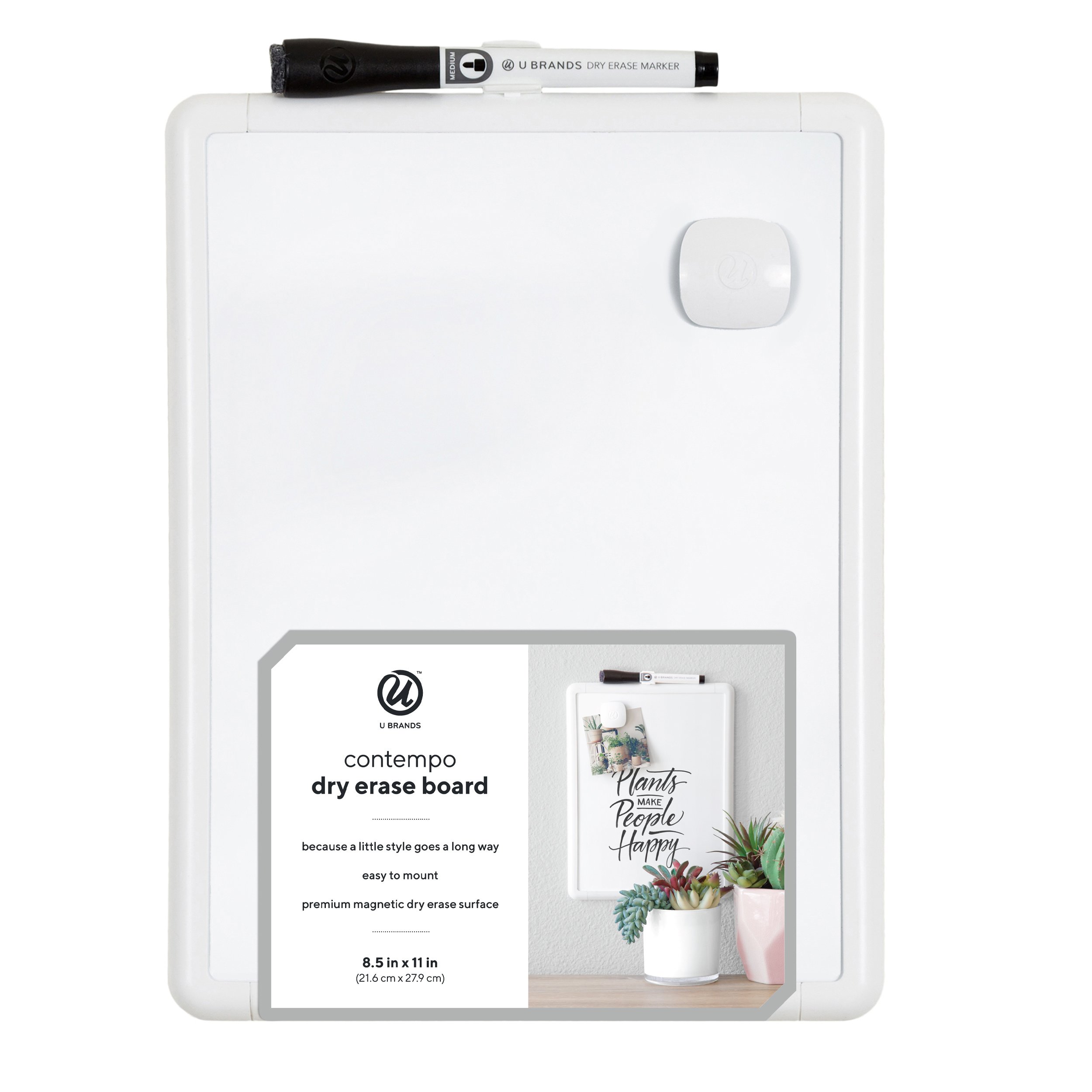U Brands Contempo Dry Erase Board Shop Bulletin & dryerase