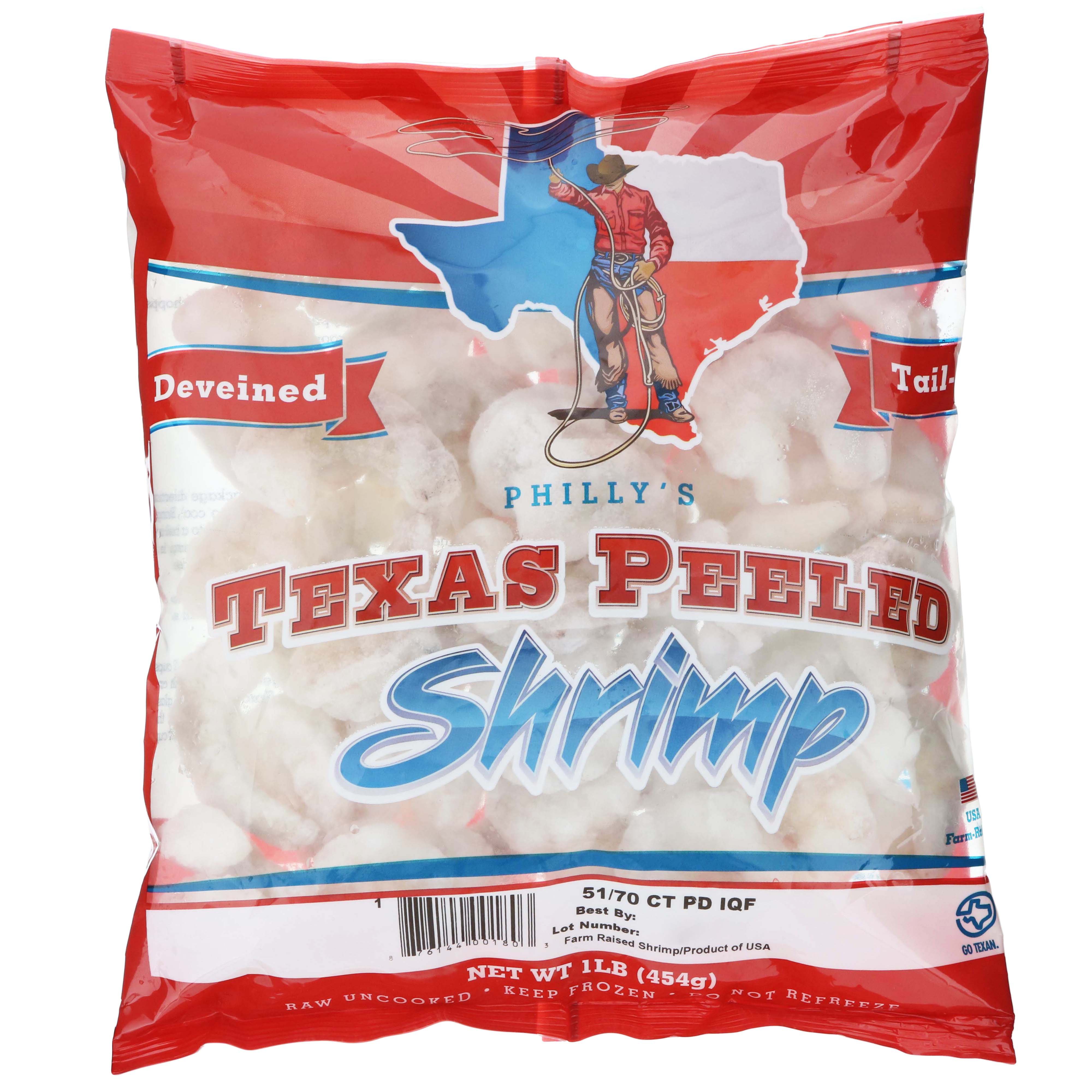 Philly Seafood Raw Texas White Shrimp 5171 ct, Peeled Shop Shrimp